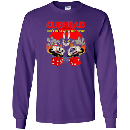 Cuphead And Mugman Devil_s Dice Video Game Graphic T-shirt Purple
