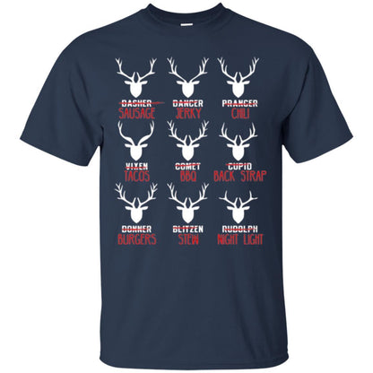 Christmas T-shirt Hunters All Of Santa's Reindeer Navy