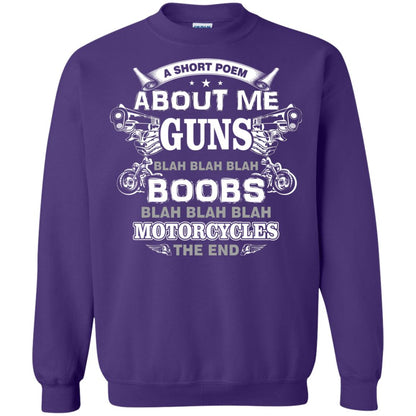 A Short Poem About Me Guns Blah Boobs Blah Motorcycles The End Purple