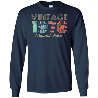 Vintage 1978 T-shirt Retro 70s 40th Birthday Navy