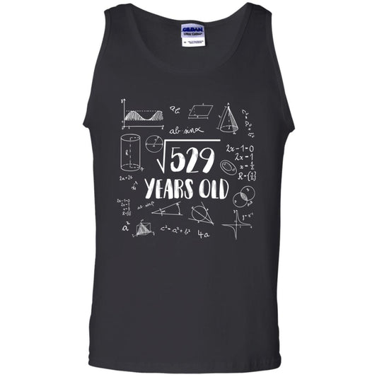 Square Root Of 529 23rd Birthday 23 Years Old Math T-shirt Black