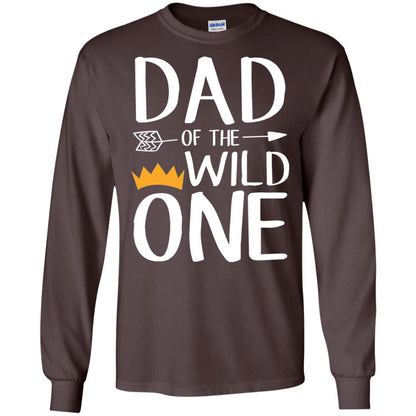 Dad Of The Wild One Thing 1st Birthday Shirt Dark Chocolate