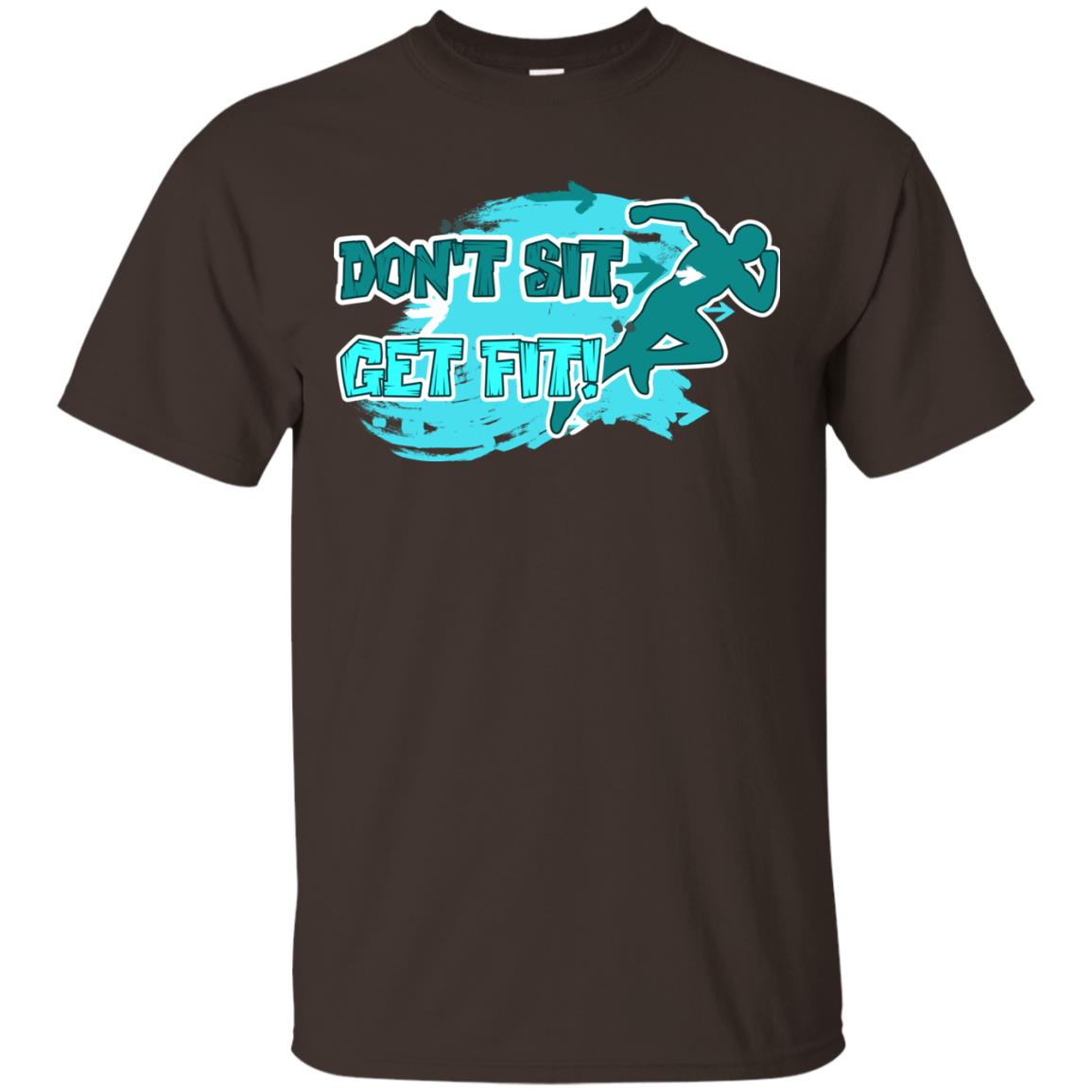 Dont Sit Get Fit Runner Shirt Dark Chocolate