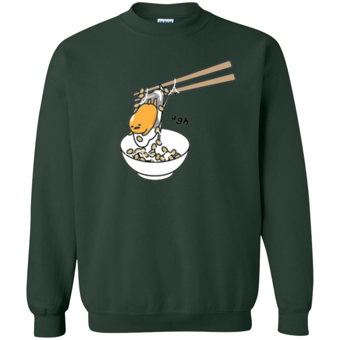 Cartoon T-shirt Gudetama Chopsticks Forest Green