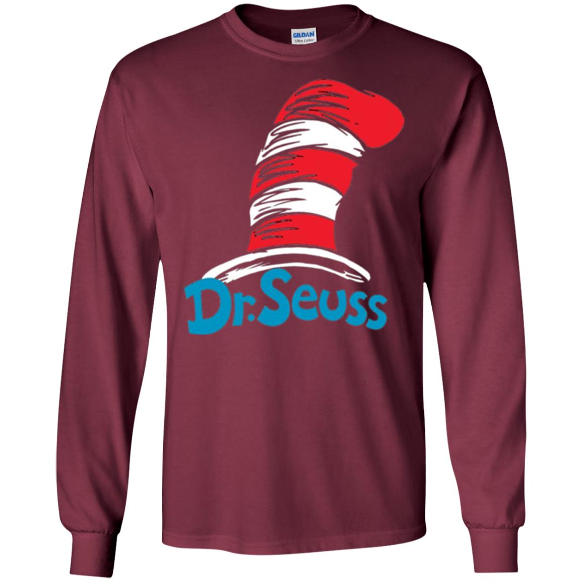Film Lover T-shirt Dr. Seuss Hat T-shirt Maroon