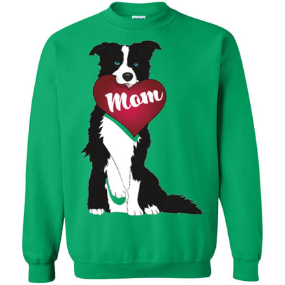 Dog Lover T-sshirt Border Collie Fetching Valentine Heart Irish Green