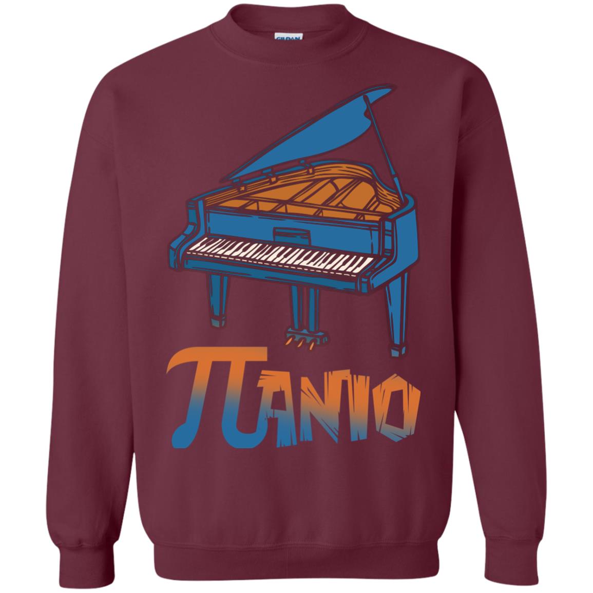 Pi Day T-shirt Funny Piano Lover Maroon