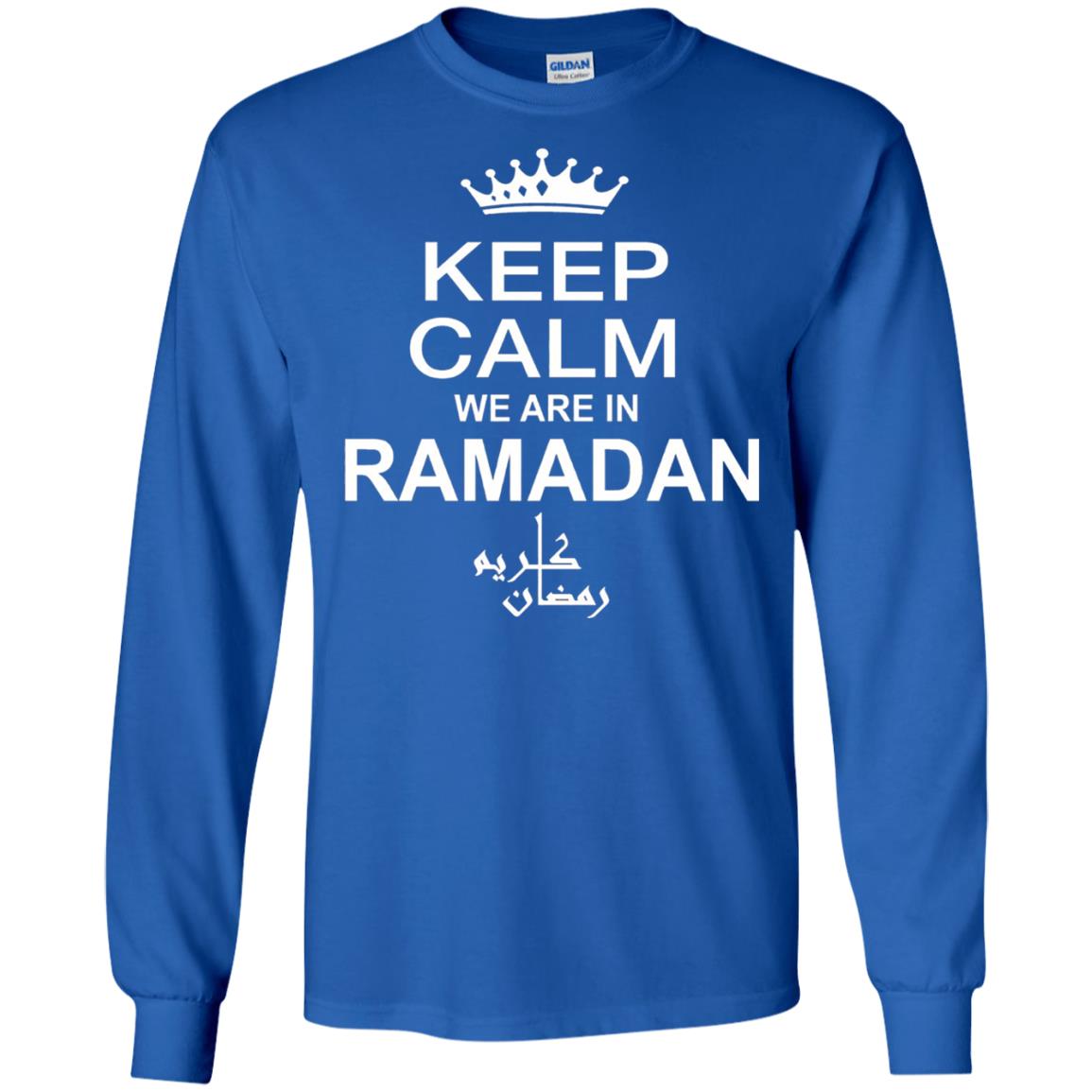Fashion Casual Shirt Keep Calm We Are In Ramadan Royal