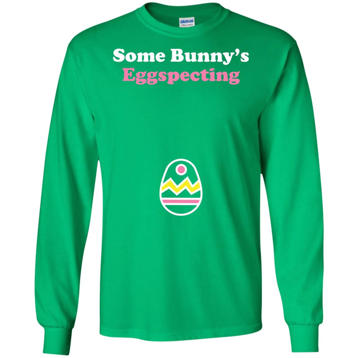 Easter Pregnant Shirt Some Bunnys Eggspecting Irish Green