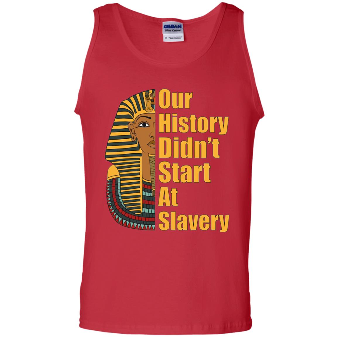 Proud African American T-shirt Black History Didn_t Start At Slavery Red