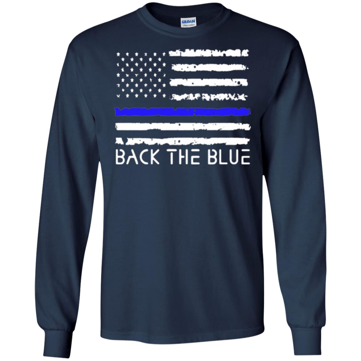Thin Blue Line T-shirt Back The Blue Navy
