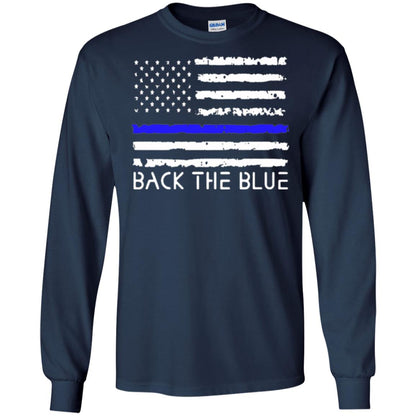 Thin Blue Line T-shirt Back The Blue Navy
