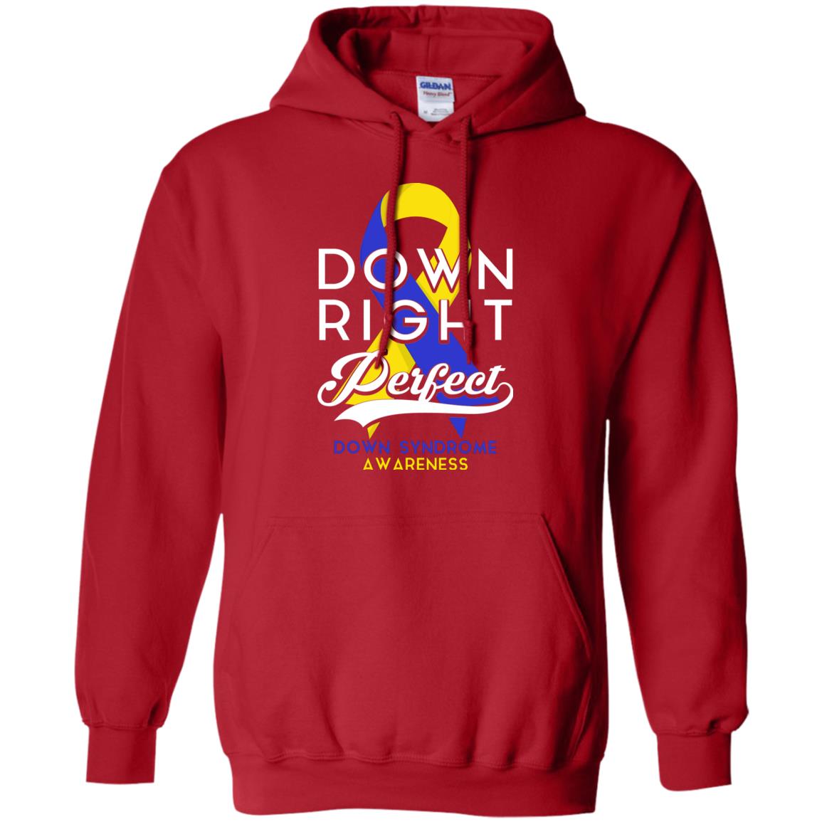 Down Right Perfect Down Syndrome Awareness T-shirt Red