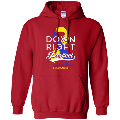 Down Right Perfect Down Syndrome Awareness T-shirt Red