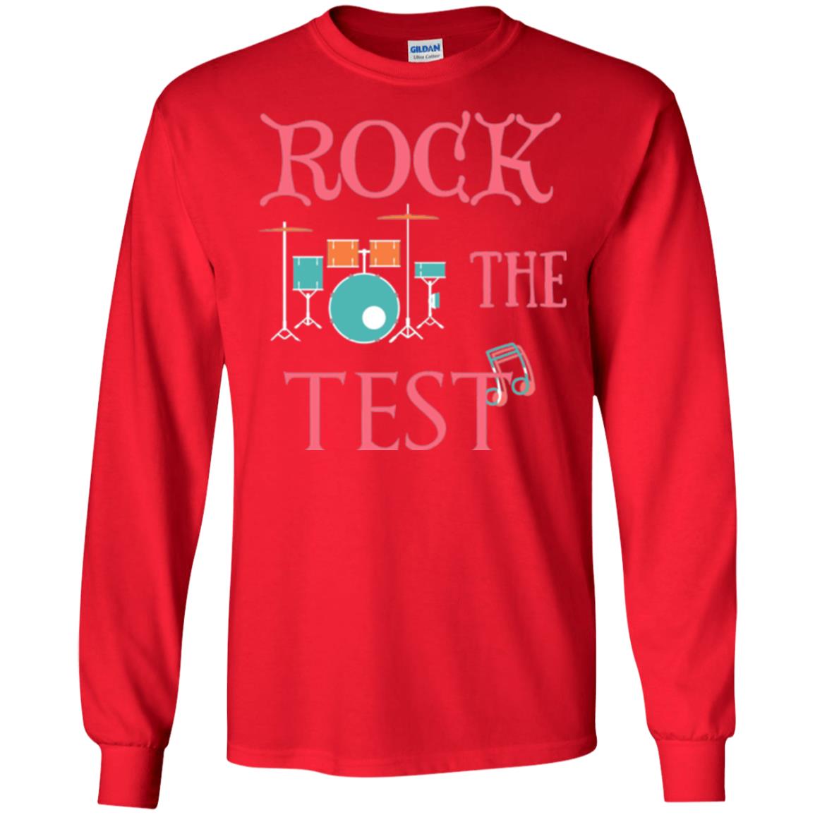 Rock The Test Professor Teacher T-shirt Red