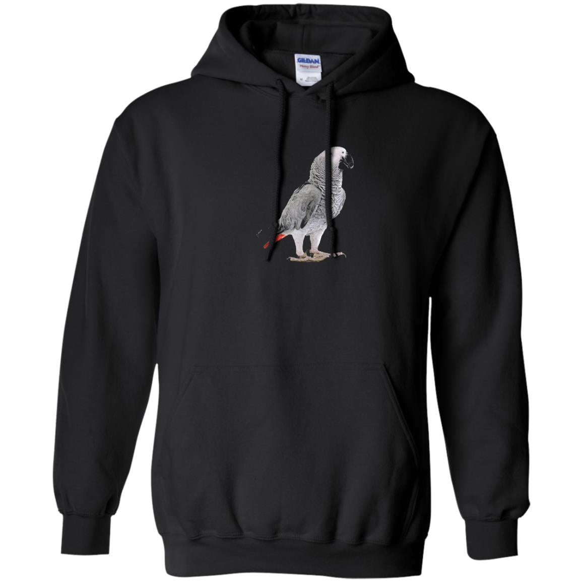 Funny African Grey Parrot Bird T-shirt Black