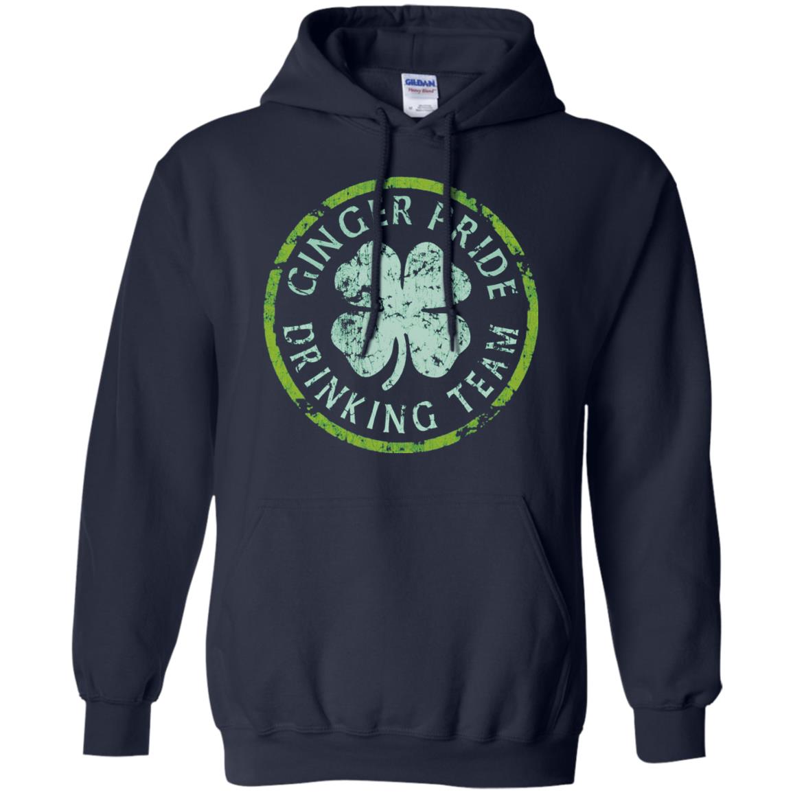 Funny Ginger Pride Drinking Team Irish T-shirt Navy