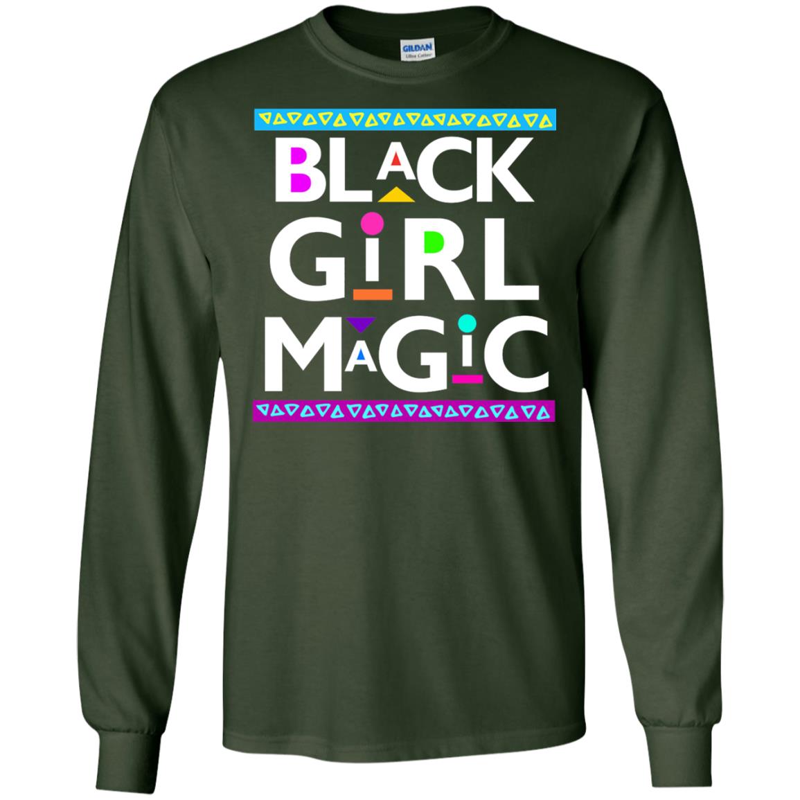Black Girl Magic T-shirt Women_s Black History Forest Green