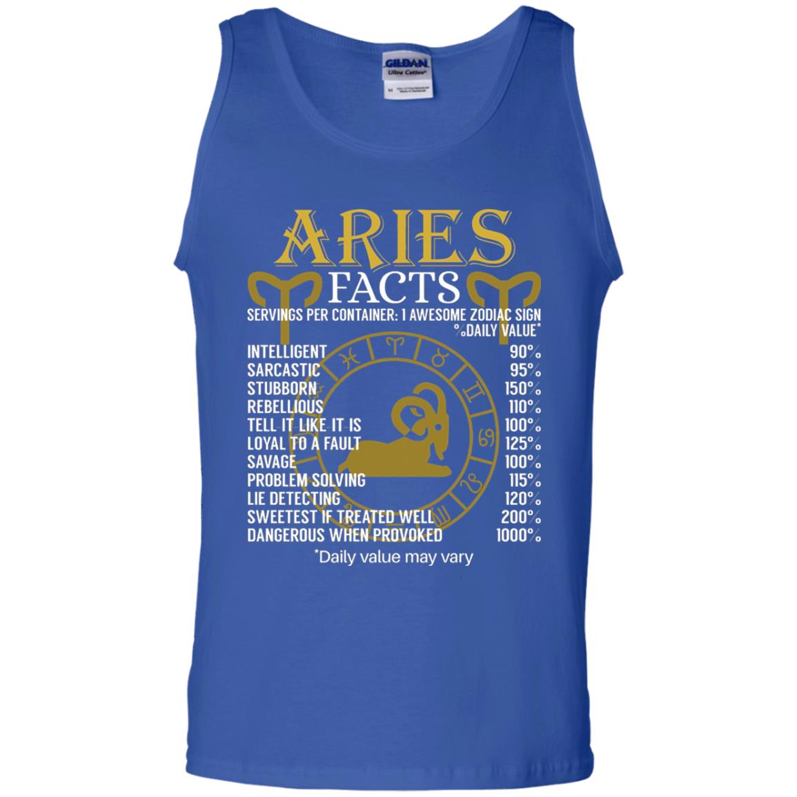Aries Facts Zodiac Sign T-shirt Royal