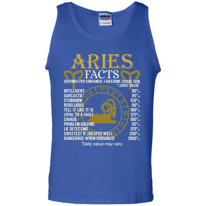 Aries Facts Zodiac Sign T-shirt Royal
