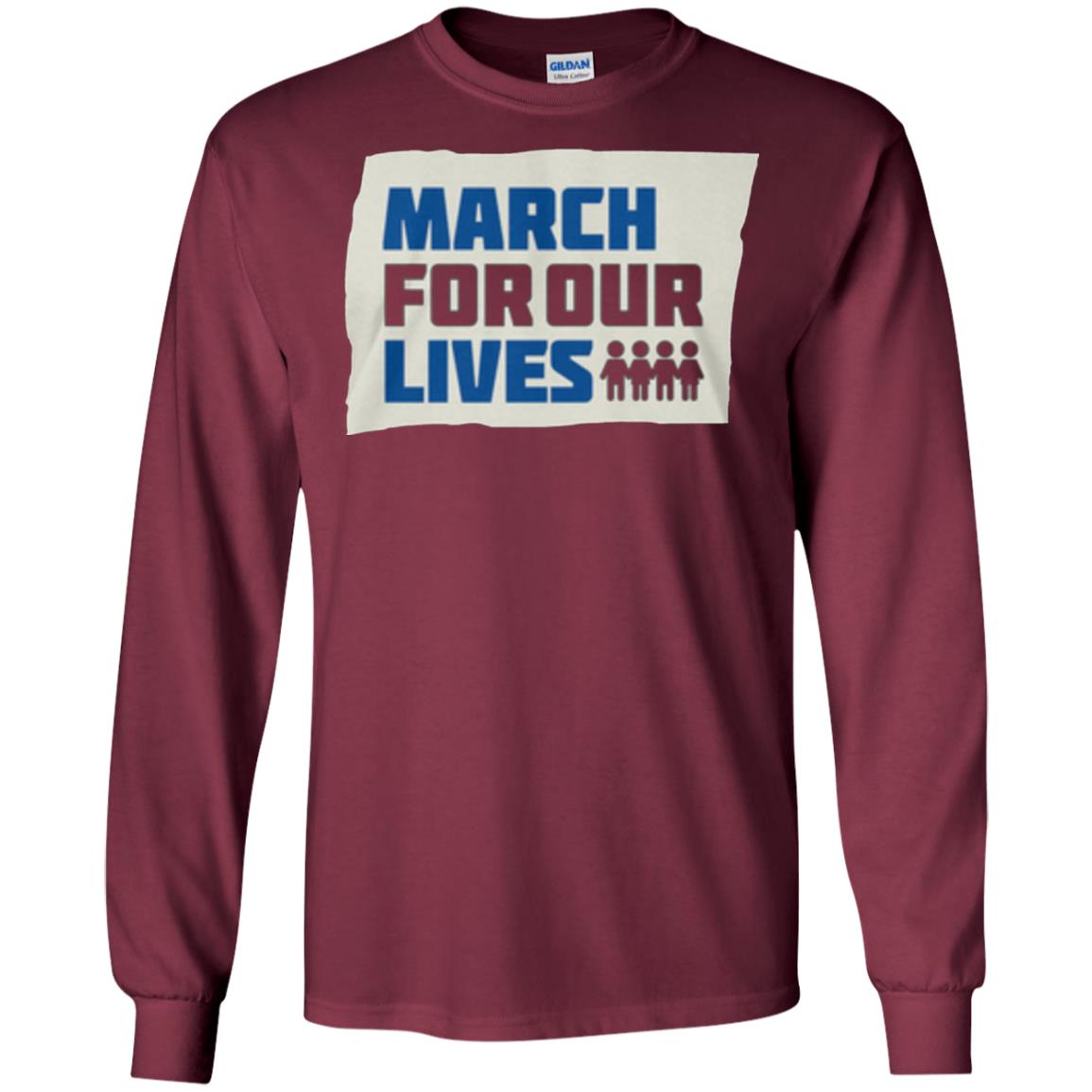 March For Our Lives Anti Gun T-shirt Maroon