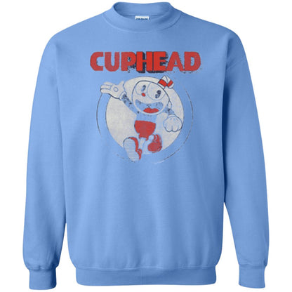 Cuphead T-shirt Cuphead Waving Circle Portrait Carolina Blue