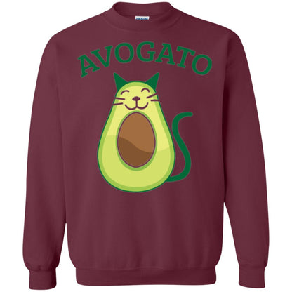 Avogato Avocado Cat Kitty Funny Meow T-shirt Maroon