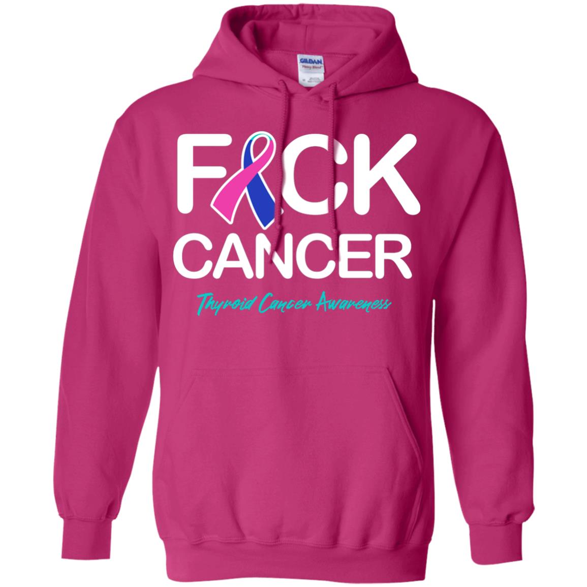 Fck Cancer Thyroid Cancer Awareness T-shirt Heliconia