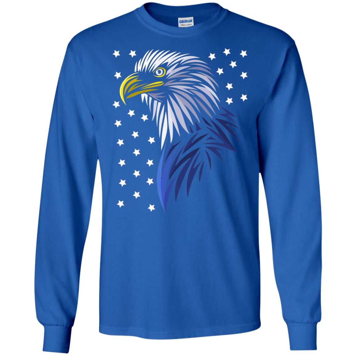 Usa Eagle Flag Stars T-shirt Tribal Style T-shirt Royal