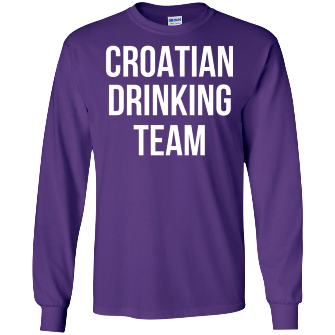 Croatian Drinking Team Drinking T-shirt Purple