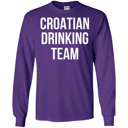 Croatian Drinking Team Drinking T-shirt Purple