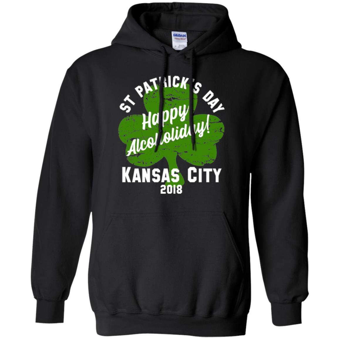 Kansas City 2018 Shamrock St Paddys Green Tshirt St. Patricks Day Black