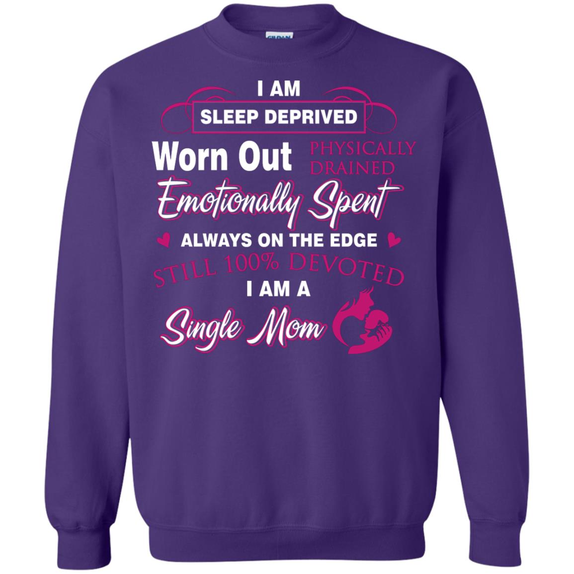 Always On The Edge Still 100_ Devoted I Am A Single Mom Purple