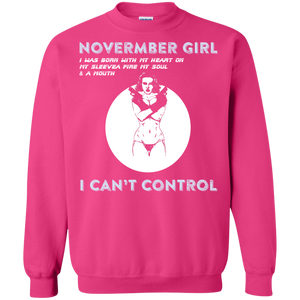 November Girl I Was Born With My Heart T-shirt