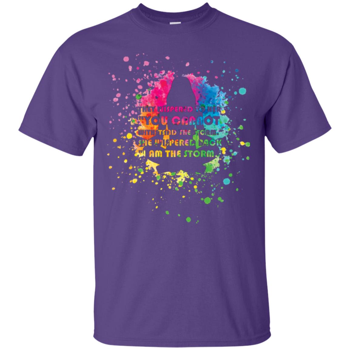 She Wispered Back I Am The Storm T-shirt Purple