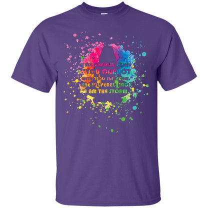 She Wispered Back I Am The Storm T-shirt Purple