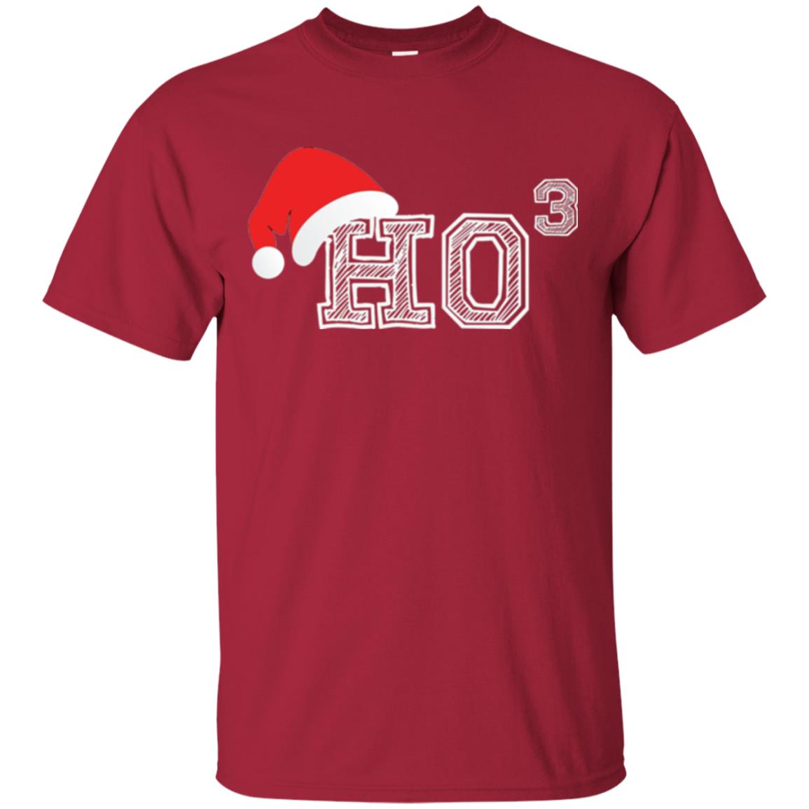 Christmas T Shirt Ho Ho Ho X 3 Third Power Cardinal