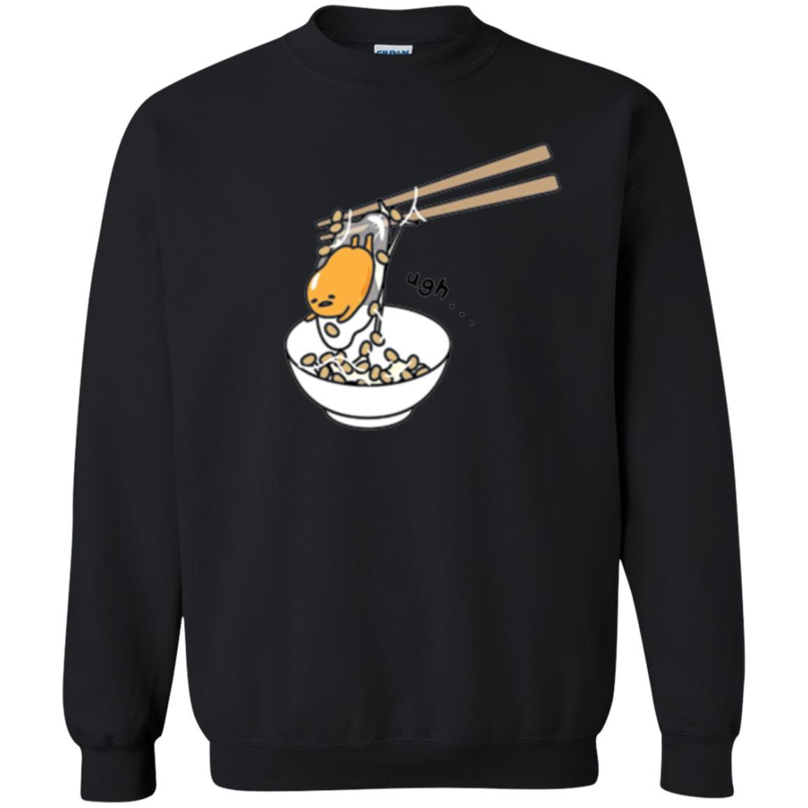 Cartoon T-shirt Gudetama Chopsticks Black