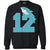 12th Birthday Shark Party ShirtG180 Gildan Crewneck Pullover Sweatshirt 8 oz.