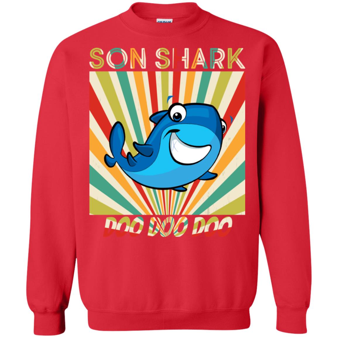 Son Shark Doo Doo Doo Family Shark Gift Shirt Red