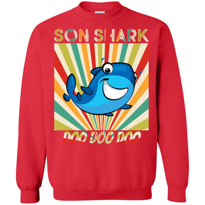 Son Shark Doo Doo Doo Family Shark Gift Shirt Red