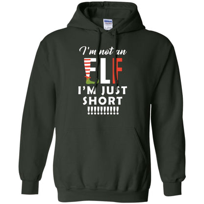 Christmas T-shirt I'm Not An Elf I'm Just Short Forest Green