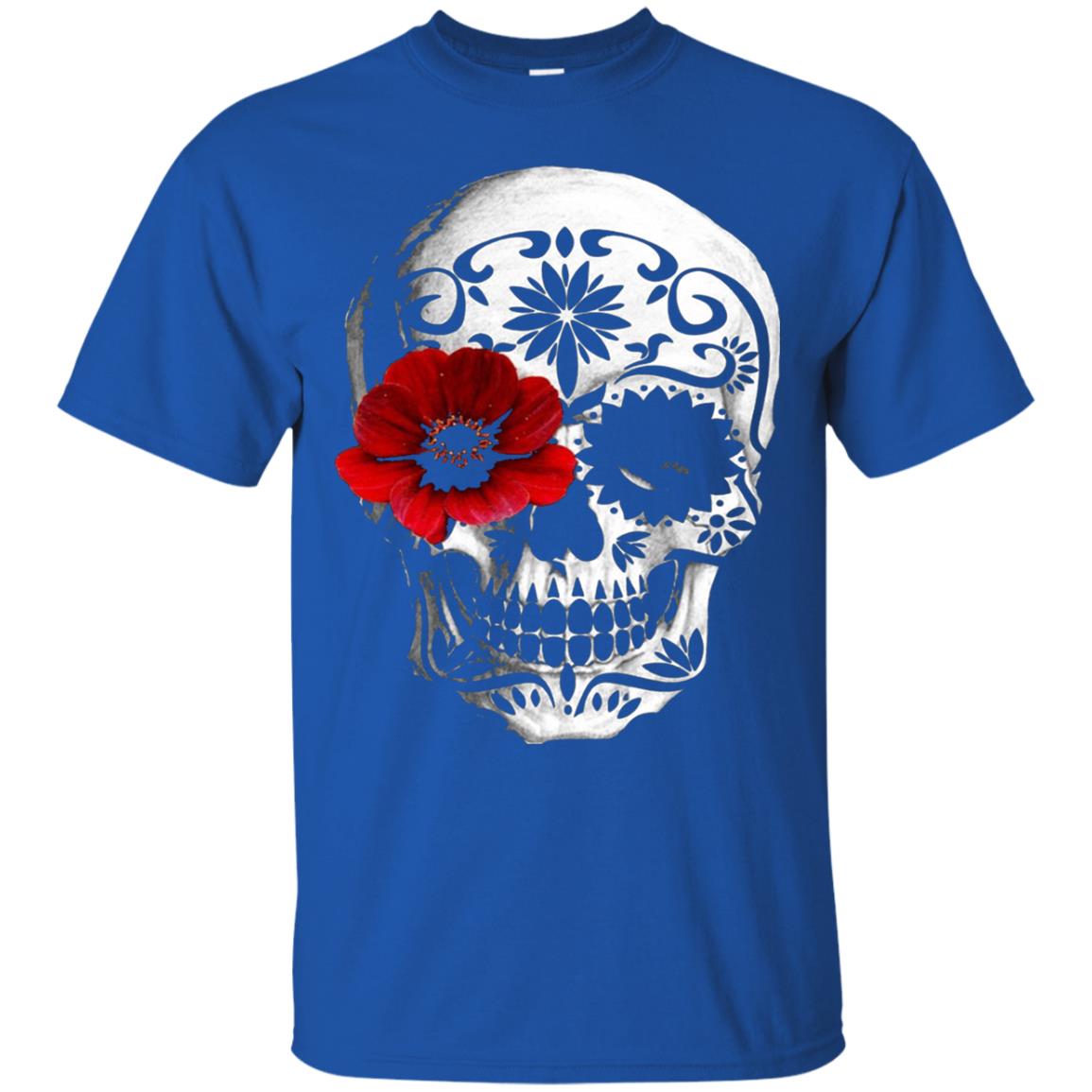 Day Of The Dead Sugar Skull Cinco De Mayo Shirt Royal