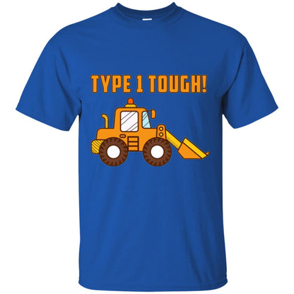 Type 1 Tough Bulldozer Diabetic Diabetes T-shirt Royal