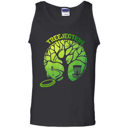 Funny Disc Golf T-shirt Treejection Black