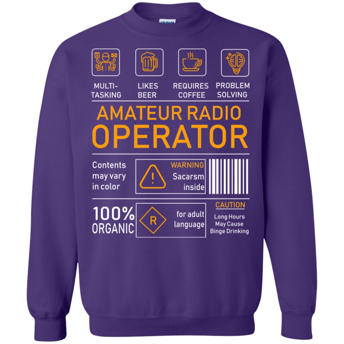 Amateur Radio Operator Gift Shirt Purple