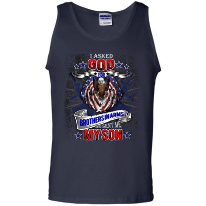 God Sent Me My Veteran Son Daddy T-shirt Navy