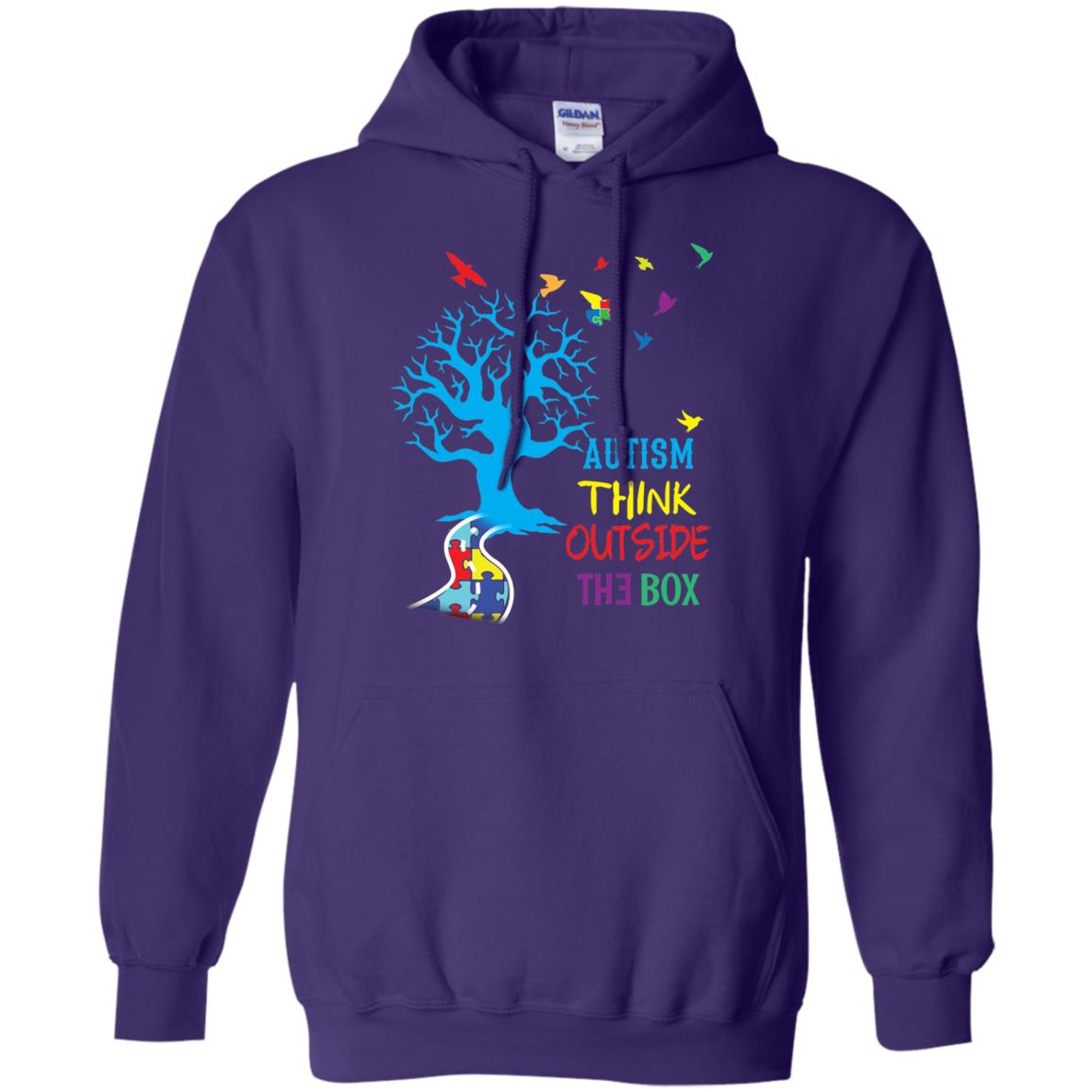 Autism Awareness T-shirt Autism Think Outside Purple