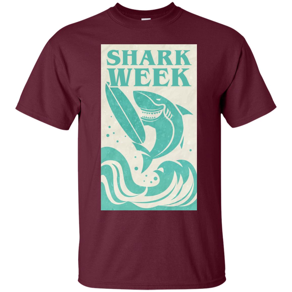 Shark Week Shirt Maroon