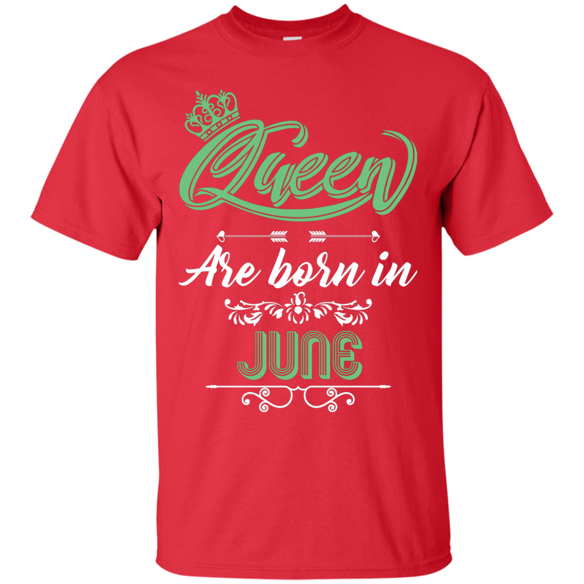 Brithday T-Shirt Queen Are Born In June Red